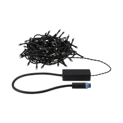 Plug & Shine Guirlande LED Yuna 3000K 10m IP44 2,5W Noir