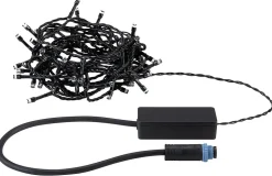 Plug & Shine Guirlande LED Yuna 3000K 5m IP44 1,3W Noir