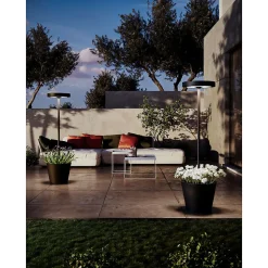 Poldina Reverso Solar L Sage - Lampadaire LED solaire et rechargeable 11,7W - Lampadaire extérieur et intérieur H.156cm