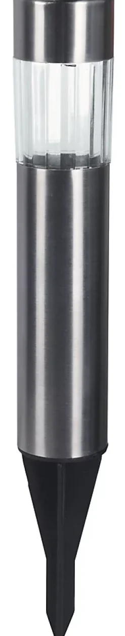 POLE: piquet LED à recharge solaire. Plastique finition aluminium