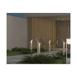 POPA Spot à énergie solaire blanc 60 cm 4000K Luminaire de jardin Beneito Faure