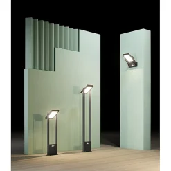 POPA Spot à énergie solaire noir 100 cm 4000K Luminaire de jardin Beneito Faure