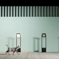 POPA Spot à énergie solaire noir 100 cm 4000K Luminaire de jardin Beneito Faure