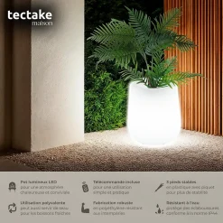 Pot de fleurs LED avec éclairage LED 12 W 16 couleurs RGB et 5 modes d'éclairage