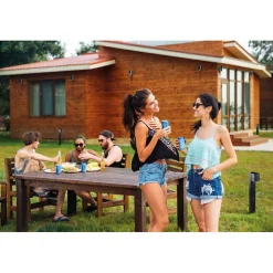 Potelet à fixer au sol pour 1 ampoule GU10 étanche IP44 Anthracite