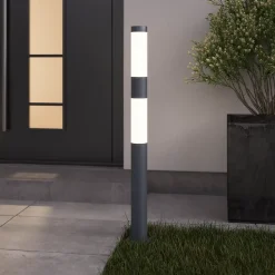 Potelet Callisto taille M LED intégrée 1600lm 25W IP44 GoodHome gris anthracite