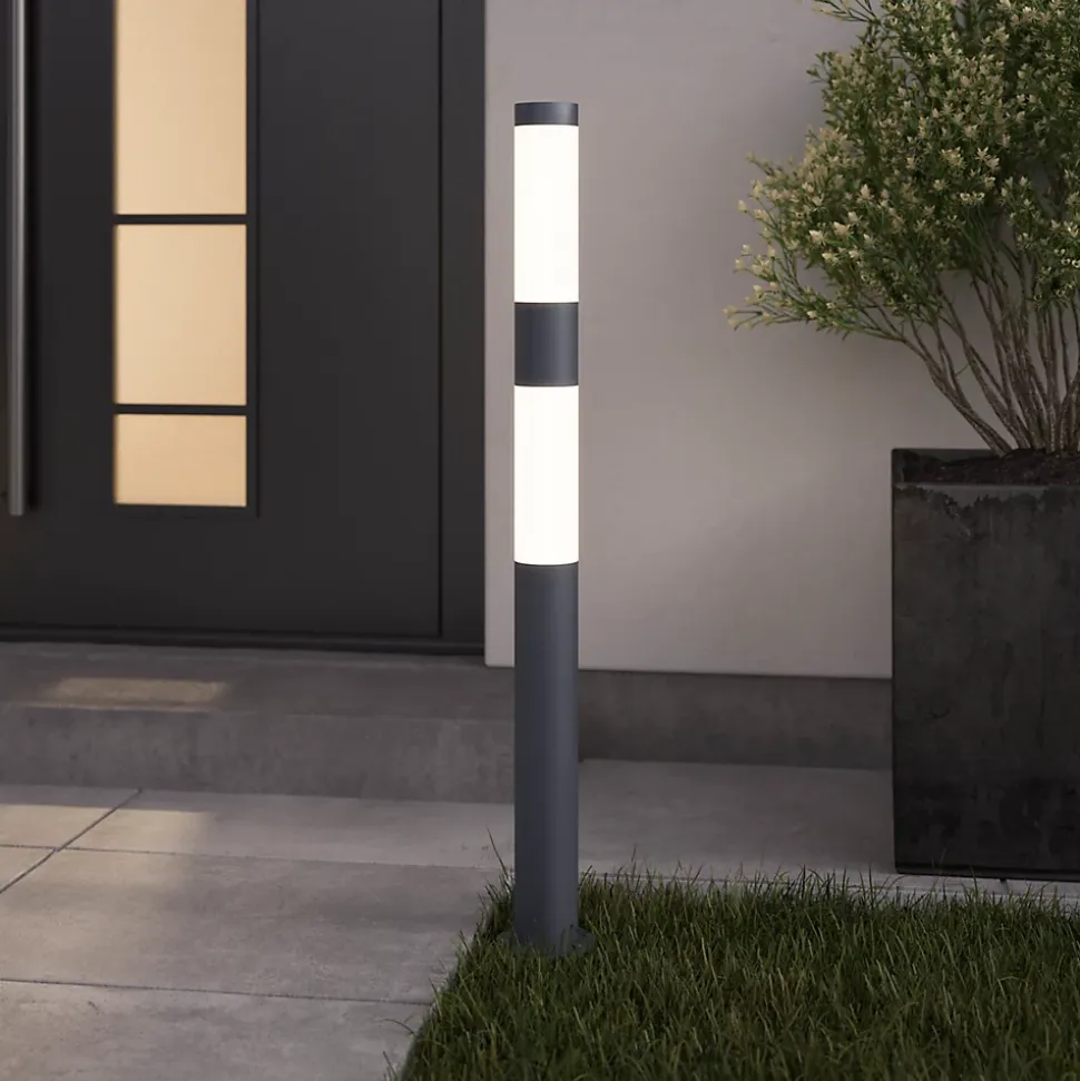 Potelet Callisto taille M LED intégrée 1600lm 25W IP44 GoodHome gris anthracite