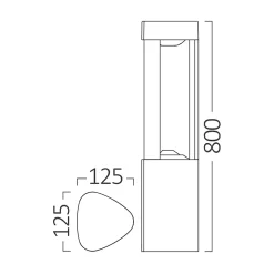 Potelet Dallas-800 LED 7W 3000K IP54