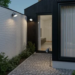 Potelet Denar LED intégrée 700lm 12W IP44 GoodHome gris anthracite