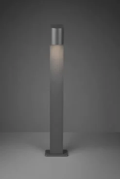 Potelet d'extérieur GU10 max 20W IP44 métal fonte d'aluminium nickel mat - Trio - Roya