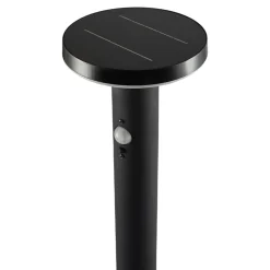 Potelet extérieur solaire LED intégrée Cowhorn noir 650 lm IP44 GoodHome