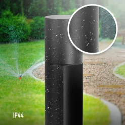 Potelet extérieur type lanterne AIDEN 85 cm IP44 GU10 noir EDO