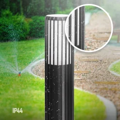 Potelet extérieur type lanterne TORRIN 55 cm IP44 GU10 noir EDO