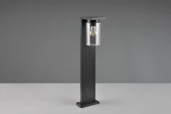 Potelet extérieur 1xE27, max. 40W, IP44, détecteur crépusculaire, noir mat - Trio - Ardila