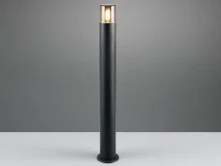 Potelet extérieur 1xE27, max. 28W, IP44, Fonte d'aluminium noire - Trio - Hoosic