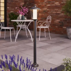 Potelet Haro LED intégrée 1000lm 11W IP44 GoodHome gris anthracite