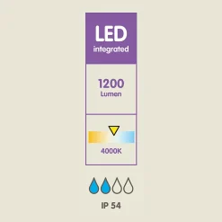 Potelet Kalari LED intégrée 1200lm 23W IP54 GoodHome gris anthracite