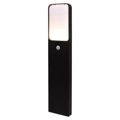 Potelet LED extérieur noir 10,5 W 1700 lm blanc neutre IP54 détecteur de mouvement, GoodHome Wendland