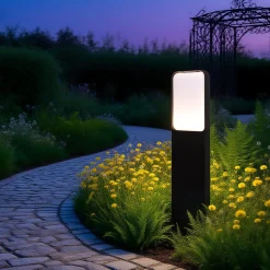 Potelet LED extérieur noir 10,5 W 1700 lm blanc neutre IP54 sans détecteur, GoodHome Wendland