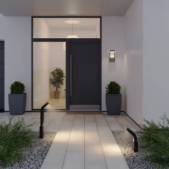 Potelet Majorca LED intégrée 650lm 23W IP44 GoodHome noir