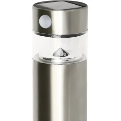 Potelet solaire à détection LED intégrée Kiana 50lm 0.58W IP44 GoodHome chrome