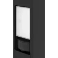 Potelet solaire LED intégré à détection Davern 800lm IP65 noir Goodhome