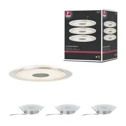 Premium Spot encastré LED Whirl Kit de base rond 150mm 3x6,9W 3x450lm 230V 3000K Alu tourné Satiné