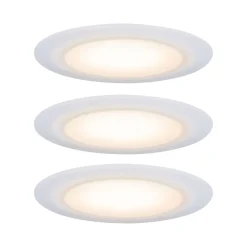 Premium Spot encastré LED Dim to Warm Suon Kit de base IP44 rond 90mm 3x5W 3x450lm 230V gradable Dim to warm Satiné Blanc