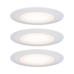 Premium Spot encastré LED Suon Kit de base IP44 rond 90mm 3x5W 3x450lm 230V gradable 2700K Satiné Blanc
