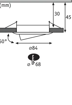 Premium Spot encastré LED Coin Kit de base orientable rond 84mm 50 Coin 3x6,8W 3x463lm 230V gradable 2700K Blanc Chrome