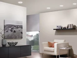 Premium Spot encastré LED Whirl Kit de base rond 150mm 3x6W 3x450lm 230V gradable 3000K Alu tourné Satiné