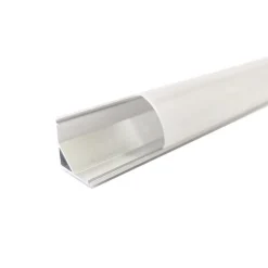 Profilé Aluminium Angle 1m pour Ruban LED Couvercle Blanc Opaque - SILAMP