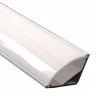 Profilé Aluminium Angle 2m pour Ruban LED Couvercle Blanc Opaque - SILAMP