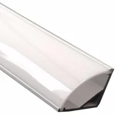 Profilé Aluminium Angle 2m pour Ruban LED Couvercle Blanc Opaque (pack de 5) - SILAMP
