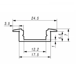 Profilé Aluminium encastré 2m avec Couvercle Blanc Opaque - SILAMP