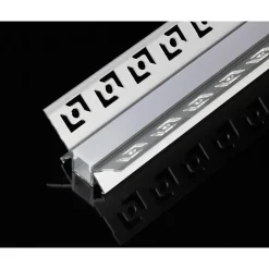 Profilé Aluminium encastré d'angle 2m pour Ruban LED Couvercle Blanc Opaque - SILAMP