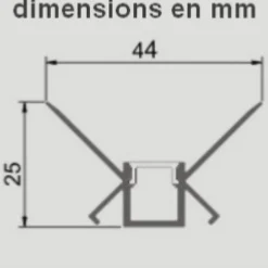 Profilé Aluminium encastré d'angle 2m pour Ruban LED Couvercle Blanc Opaque - SILAMP