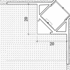 Profilé Aluminium encastré angulaire 1m pour Ruban LED Couvercle Blanc Opaque - SILAMP