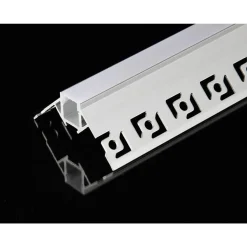 Profilé Aluminium encastré angulaire 2m pour Ruban LED Couvercle Blanc Opaque - SILAMP