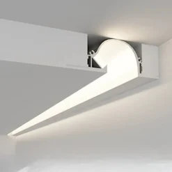 Profilé Aluminium Encastrable Arrondi 2M pour Faux Plafond Éclairage Indirect - SILAMP