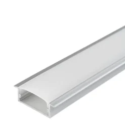Profilé Aluminium Large Encastrable 2m pour Ruban LED - Cache Opaque Blanc - SILAMP