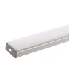 Profilé Aluminium 1m pour Ruban LED Double Rangée - Couvercle Blanc Opaque - SILAMP