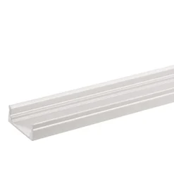 Profilé Aluminium 1m pour Ruban LED Double Rangée - Couvercle Blanc Opaque - SILAMP
