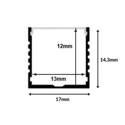 Profilé Aluminium 2m pour Ruban LED Couvercle Opaque (Pack de 5) - SILAMP