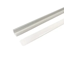 Profilé Aluminium 1m pour Ruban LED - Couvercle Blanc Opaque - SILAMP