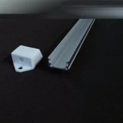 Profilé Aluminium 1m pour Ruban LED - Couvercle Blanc Opaque - SILAMP