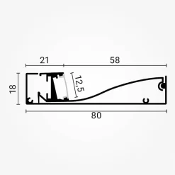 Profilé Aluminium Plinthe Couleur Argent 2M pour Ruban LED 10mm - SILAMP