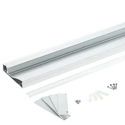 Profilé Aluminium Plinthe Couleur Argent 2M pour Ruban LED 10mm - SILAMP