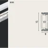 Profilé de strip LED Base IP20 aluminium anodisé, satiné Paulmann L.100 x H.9 x P.17cm