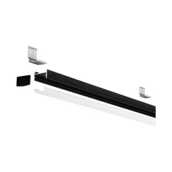 Profilé de strip LED Square IP20 noir et blanc Paulmann L.200 x H.15 x P.23cm